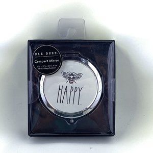 Rae Dunn BEE HAPPY 🐝 Compact Mirror w/ Honey Bee Design